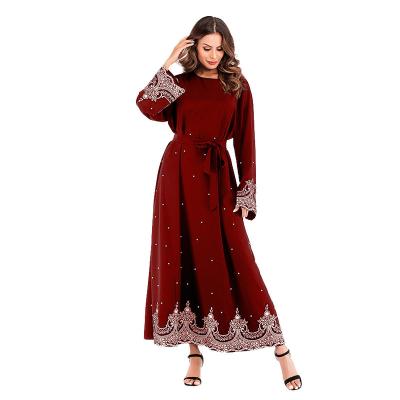 China Simple High Quality Breathable Women's Modest Muslim Dress Long Sleeve for sale