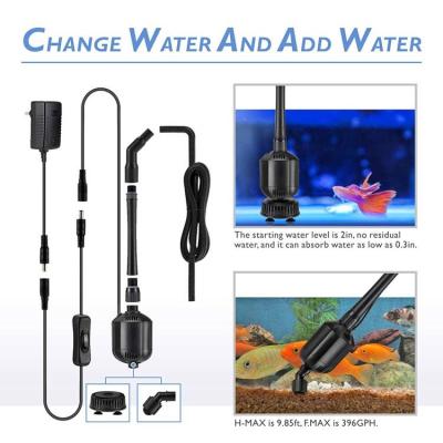 China Hygger Electric 396GPH Aquarium Power Gravel Cleaner for sale