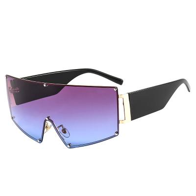 China Wholesale 2021 Fashion Sun Glasses Amazon Mirror Metal Frame Bestseller Integrated Fashion Sunglasses Manufacturer Protective Big for sale