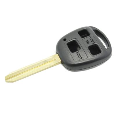 China Convenient and Durable Toyota 3-Button Remote Key Casing with Black Plastic Handle for sale