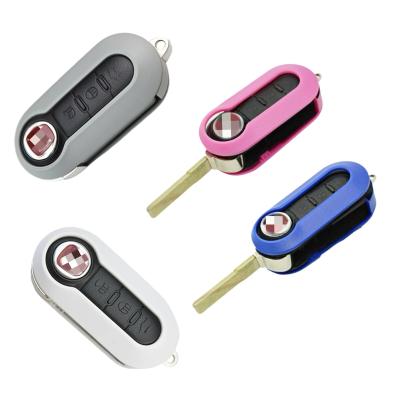 中国 F-iat 3 ボタン フリップ リモートキーシェル カスタマイズ可能な色オプション 販売のため