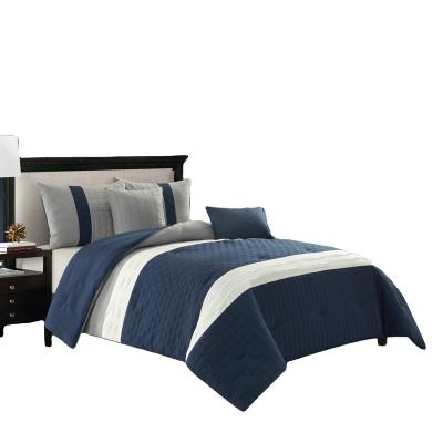 China Disposable Modern Design 5pcs Soft Microfiber With Quilting Pattern For All Ages Comforter Set for sale