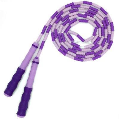 China High Speed Kids High Speed Soft Plastic Handle Beaded Segmented Jump Rope for sale