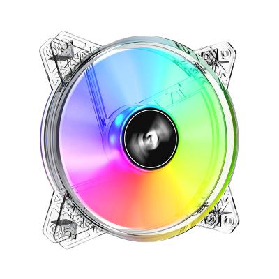 China Case Crystal New Design PWM ARGB 4 Pin Strong and Powerful Fans PC Case High Speed Computer Fan for sale