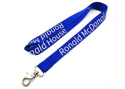 China Custom 460mm Length Imprinted Nylon Lanyards Turquoise Color With Thumb Trigger for sale