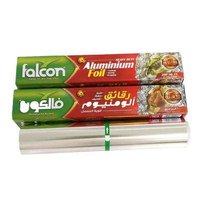 China Silver Heavy Duty Kitchen Aluminium Jumbo Roll With Band Sawtooth Cutter For Household for sale