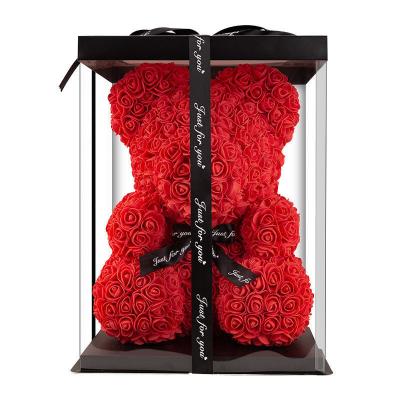 China Soft Factory Price Handcrafted Artificial PE Foam Teddy Bear Rose Bear for sale