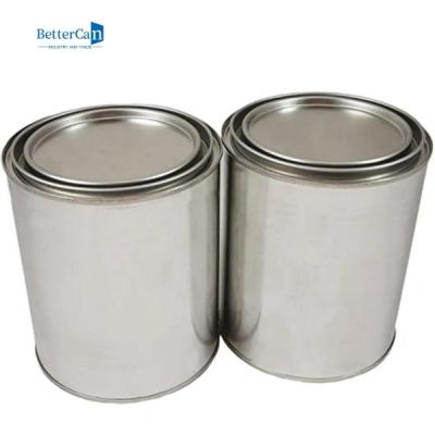 China 2 Pint Empty Metal Paint Cans With Lids , Quart Size Tin Paint Buckets for sale
