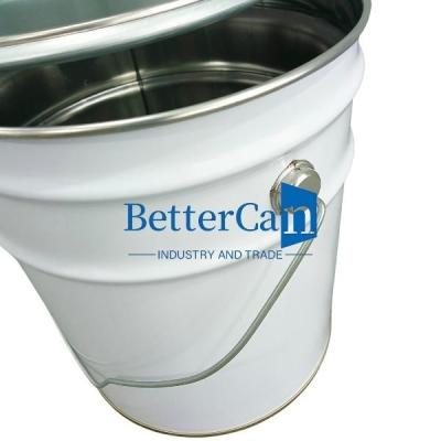 China cubo durable del metal del moho anti del cubo de la pintura del metal 10L 5 galones con la tira de la espuma en venta