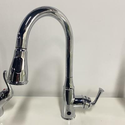 China Chrome Polished Kitchen Smart Faucet Single Handle Deck Mounted for sale
