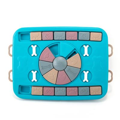 China Stocked PP Food Dispenser Dog Pet Toys Interactive Blue Plastic Dog Puzzle Toy for sale