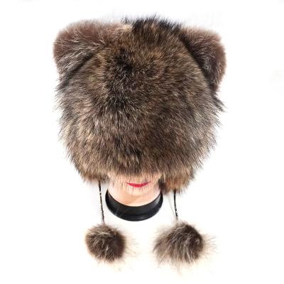 China Fashion\comfortable\durable trendy Cycling manufacturer suppliers personalized real fur hats daily for winter for sale