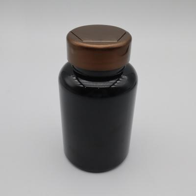 China Regular Plastic Pill 100ml 150ml 200ml Amber Packaging Colorful Medicine Bottle With Flip Top Cap for sale