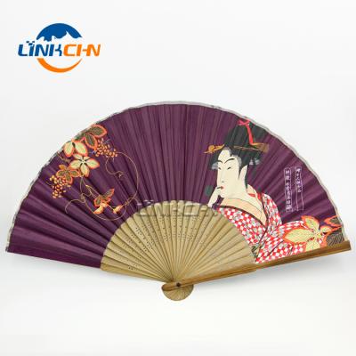 China China Custom Luxury Hand Held Bamboo Frame Fan For Events for sale