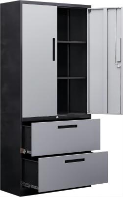 China 80x40x180CM black color functional storage cabinet office furniture cabinet used in office warehouse for sale