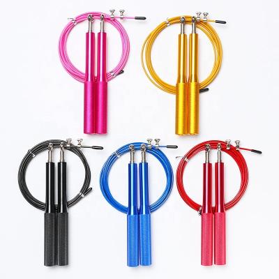 China Adjustable Exercise Fitness Speed Jump Rope Steel Wire Aluminum Alloy Handle Sport Jumping Weight Rope Aerobic Training for sale
