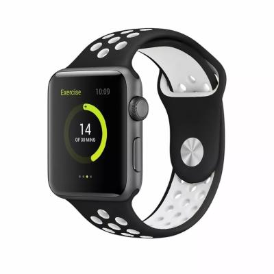 China 2022 new tpu sports designer custom apple high quality rubber soft silicone rubber bracelet smart watch strap silicone watch bands strap for iwatch I 6 44mm 45 series SE 7 for sale