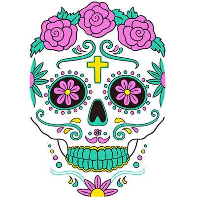 China Luxury WALL STICKER Window Wall Stickers Scary Halloween Face Decals Book Covers Pack 6pcs Skeleton Sticker For Halloween Party Decorations for sale