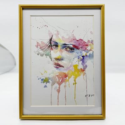 China Simple Wholesale Hot Sale 4x6 Gold Aluminum Floating Photo Frame For Table Top And Metal Wall Hanging for sale