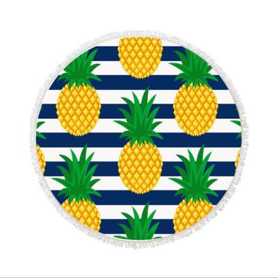 China Hot Selling QUICK DRY Custom Printing Cotton Round Beach Towel for sale