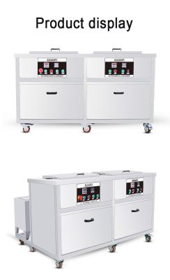 China Three Tanks Solvent Industrial Ultrasonic Cleaner Adjustable Timer With SUS304 Tank for sale