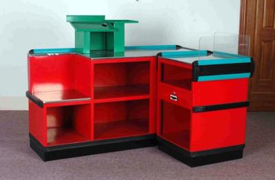 China Electronic Retail Store Grocery Checkout Counter Table With Rotate Motor Belt for sale