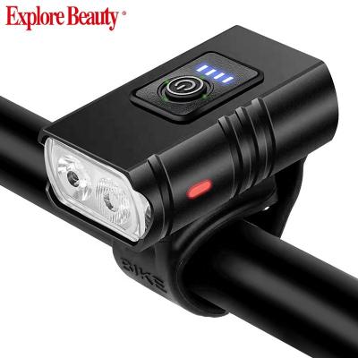 China Aluminum Alloy+ABS USB Rechargeable Bike Light 5