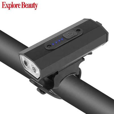 China Aluminum Alloy+ABS USB Rechargeable Bike Handlebar and Rear Light Set, 5