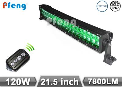 China 21,5 avance a barra de iluminação branca conduzida 120W curvada do estroboscópio do verde da barra clara à venda