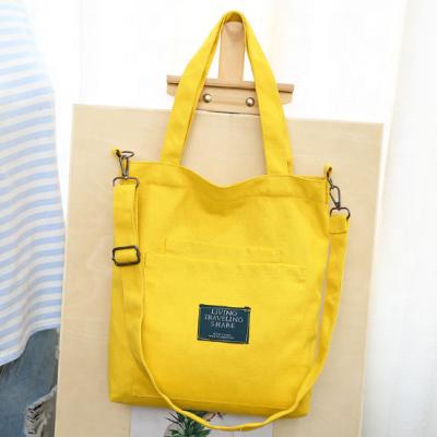 China 2020 Fashion Hot Sale Shoulder Bag Canvas Cotton Tote Bags Custom Handbags Women for sale