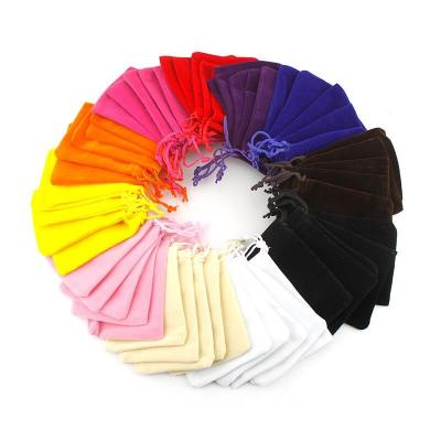 China Durable Eco Friendly Promotional Colorful Custom Drawstring Bag Velvet For Jewelry for sale