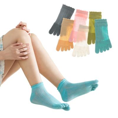 China Minimalistic Women's Toe Socks Cotton Summer Ultra Thin Short Socks Five Fingers Factory Direct Sales Support Customization Fashion Socks for sale