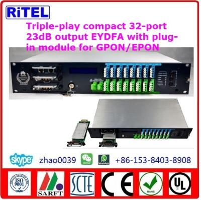 China 32*23dBm compact FTTx EPON&GPON PON EDFA(EYDFA)-32xx Plug-In Module design for HUAWEI for sale