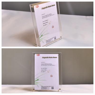 China A6 Marco fotográfico de acrílico transparente con marco de escritorio en venta
