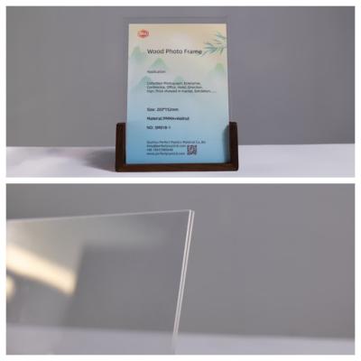 Κίνα Προσαρμοσμένο γυαλί 2 πακέτο ακρυλικό πλαίσιο φωτογραφίας με ξύλινη βάση προς πώληση