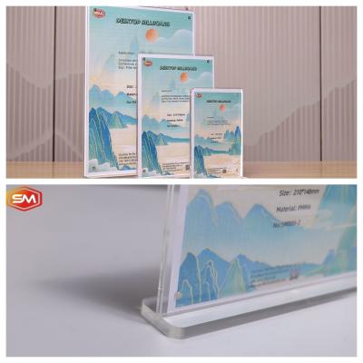 Cina Tenitore di cartelloni acrilici a forma di T perfetto per esporre offerte speciali e promozioni in vendita
