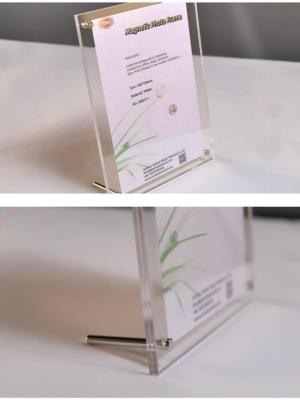 China Screw Stand Clear Acrylic Picture Frames Acrylic Cube Photo Frame Acrylic Photo Block for sale