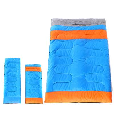 China Sleeping Bag + Double Sleeping Bag 2 Pillows For , Adults Light Weight Double Camping Sleeping Bag For Backpacking for sale