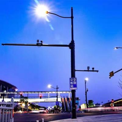 China Chinese Manufacturer Price Traditional Galvanized Steel Street Light Pole L-Shape Traffic Light Pole for sale