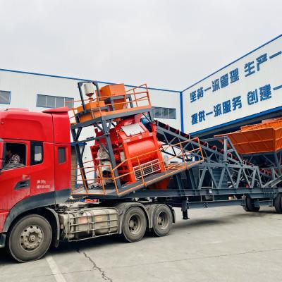 China Mini Precast Concrete Mobile Batching Plant Equipment For Aggregates Mixing for sale
