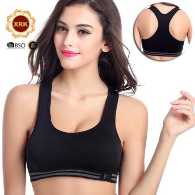 China Hot Sale Breathable Ladies Fitness Running Top For Gym Yoga Women Sports Seamless Custom Bra for sale