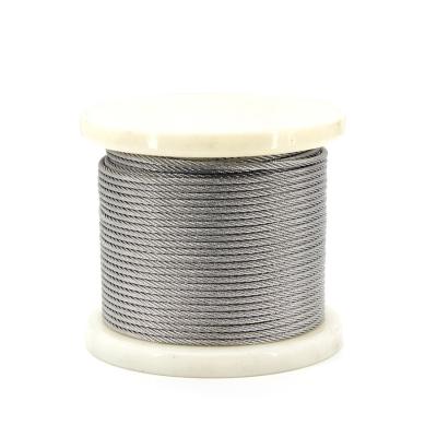 China Cuerdas de acero inoxidable ligeras 7*7 de 2,5 mm resistentes al desgaste y a la corrosión en venta