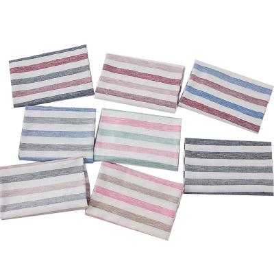 China Breathable T Shirt Fabric Yarn Dyed 62% Cotton 20% Polyester 18% Garment Shirt Linen Fabric for sale