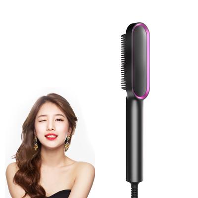 China Home Magic Hot Electric Brush Straightener Straight Hair Styler Anti-scalding Comb for sale