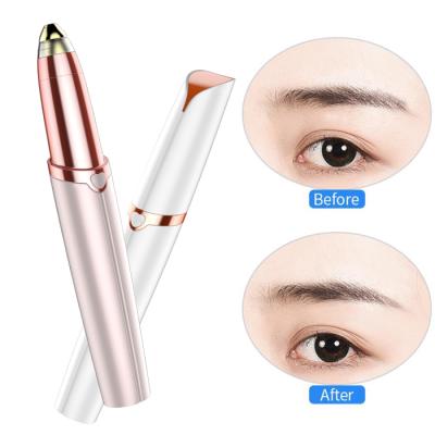 China Mini Portable Usb Electric Lady Beauty Eyebrow Trimmer Hair Nose Temple Eyebrow Trimmer With Box for sale