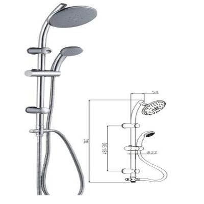 China Competitive Price Modern Exposed Bath Shower Mixer Set Of Floor Stand Faucets, Bathroom Faucet, Rainfall Shower Column for sale