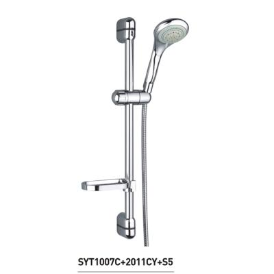 China SYT-1007C Thermostatic Sliding Faucets Stainless Steel Shower Rail Set With Soap Box for sale