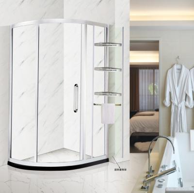 China Cuadro de aluminio de electroplacas Revestimiento de pantalla Puerta de vidrio Bañaderas de ducha giratorias para el baño en venta