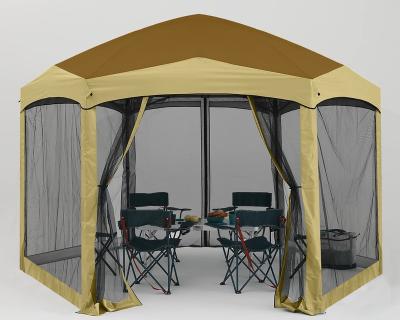 China Manufacturing Heavy Duty Hexagonal Outdoor Camping Mosquito Weather Tent Easy High Screen Noise Up Gazebo Canopy Tent for sale