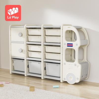 China Sustainable& Environmentally& Simple Installation 1 MOQ Car Friendly Large Capacity Kids Toy Storage Cabinet Baby Drawer Kids Furniture Rack Plastic Organizer Bookshelf Bookshelves for sale